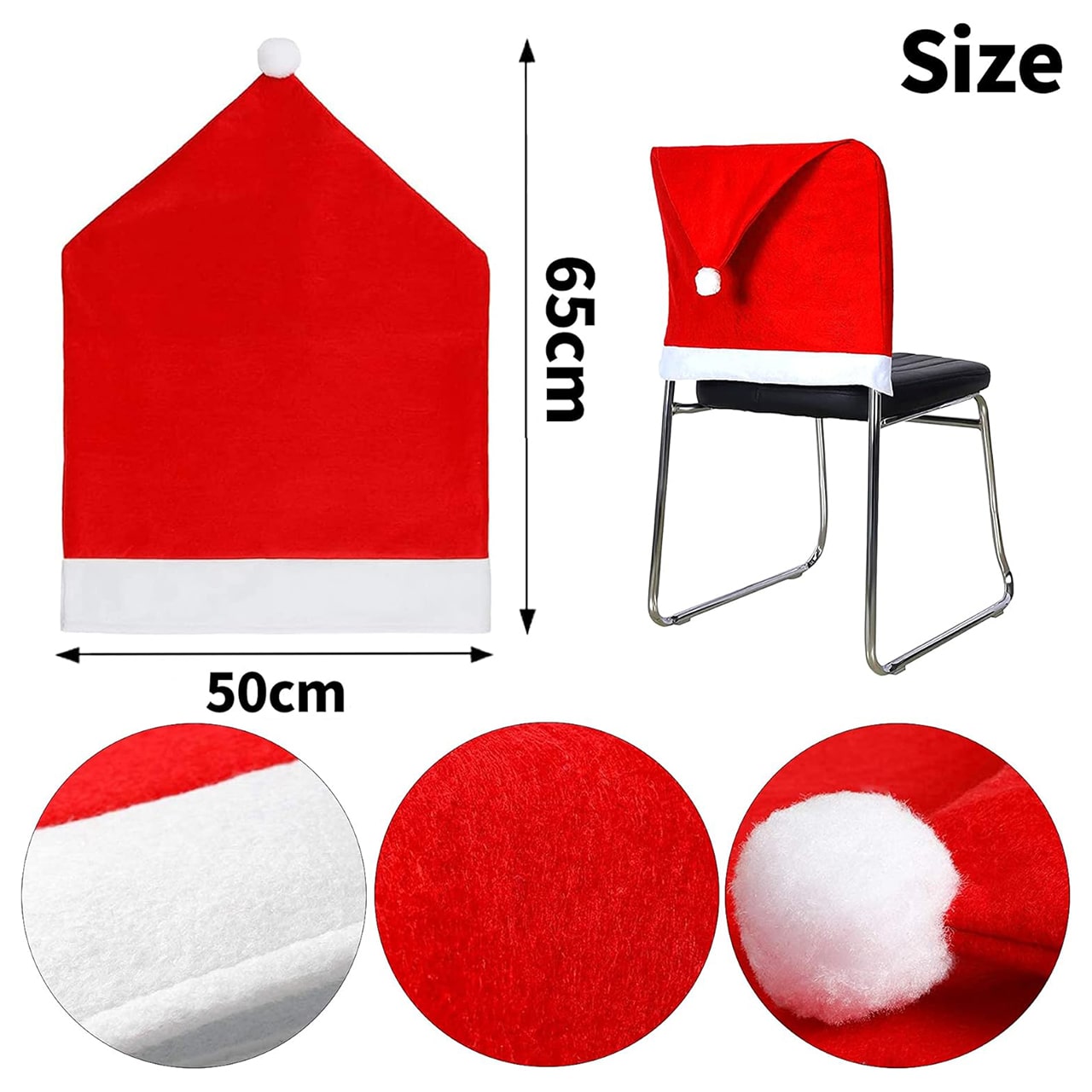 HatBundle, Santa hat place mat (20 pieces) and festive chair cover (4 pieces) - Image 4