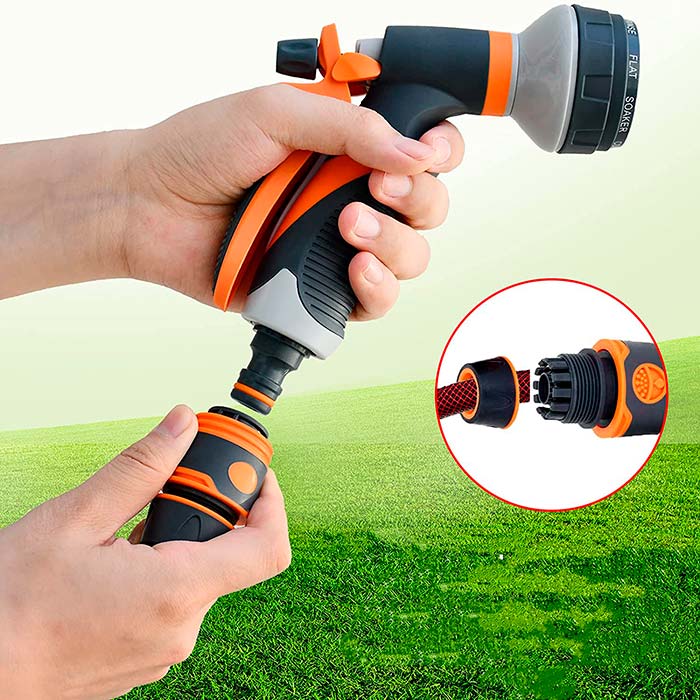 HoseSpray, Set with garden hose nozzle, hose connector and watering gun - Image 8