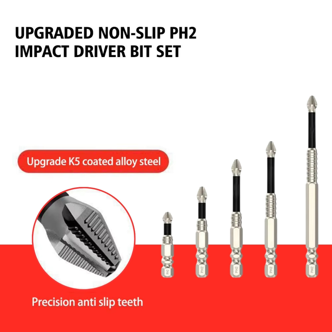 5 sizes in one set provide a superior user experience for professionals and DIYers alike.