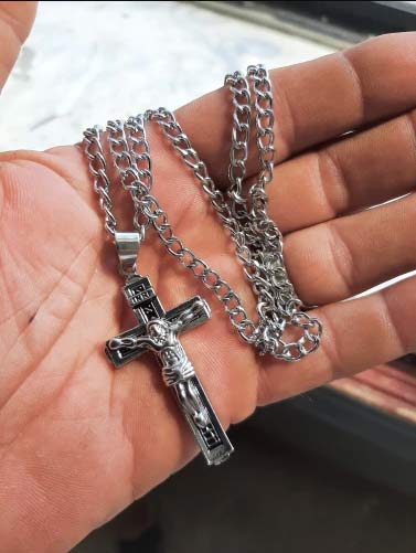 JesusNecklace, silver necklace with Jesus - Image 3