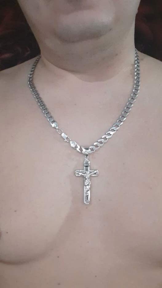 JesusNecklace, silver necklace with Jesus - Image 4