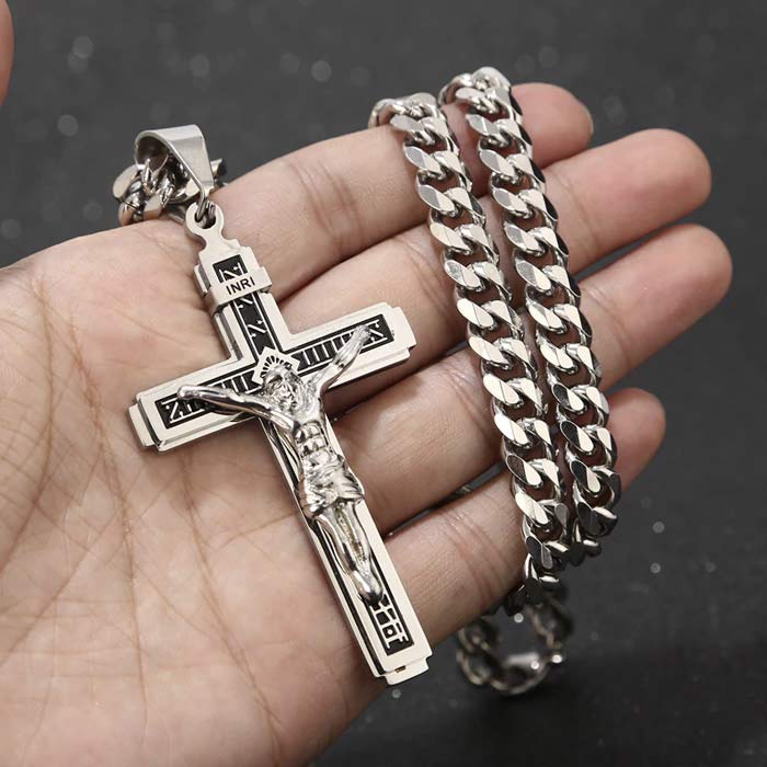 JesusNecklace, silver necklace with Jesus - Image 5