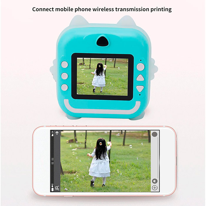 JumboPrintBundle, set with instant photo printing camera, 2 + 5 free rolls of paper, USB cable, wrist strap and Micro SD card - Image 5