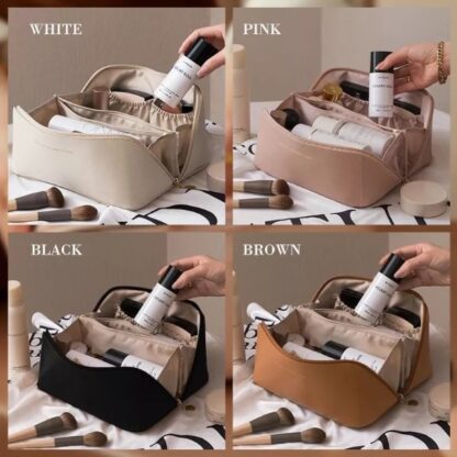 Spacious cosmetic bag, KOZMETBAG-KONJAK - Image 2