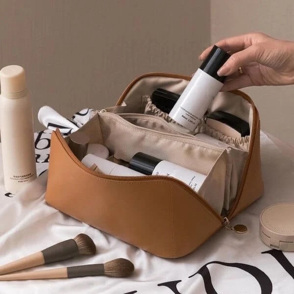 Spacious cosmetic bag, KOZMETBAG-KONJAK - Image 11