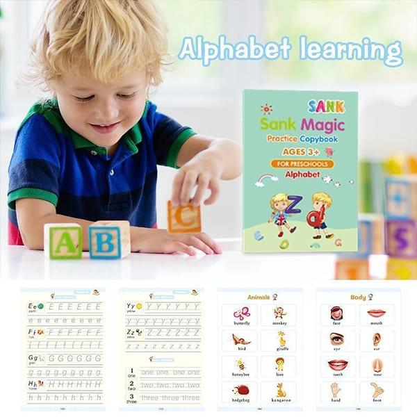 KidBook, 4-part set of writing and drawing workbooks with magic erase pen - Image 7