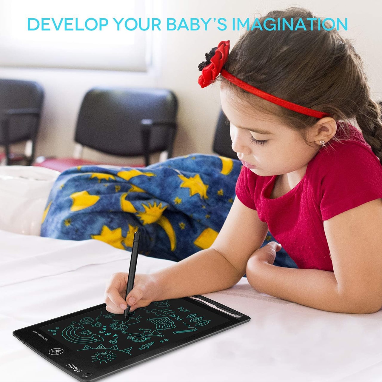 KidsBundle, LED pen tablet and 4 magic pencil workbooks for learning to write and draw - Image 7