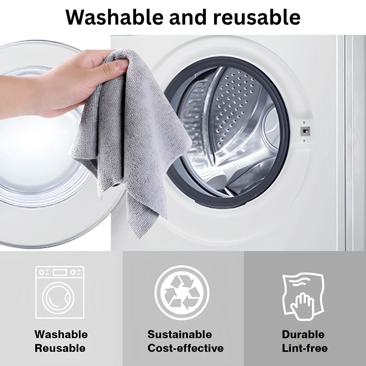 Microfiber Cleaning Cloths on a Roll (30 Pieces), KitchRoll - Image 10