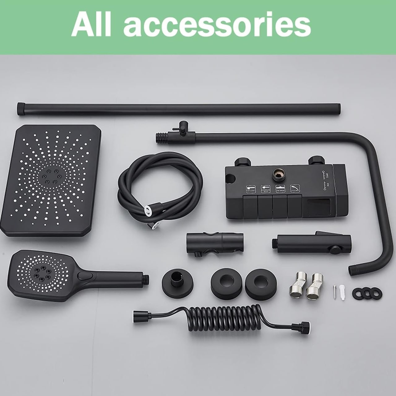 LuxShowerSet, luxury shower set with 3 different attachments - Image 9
