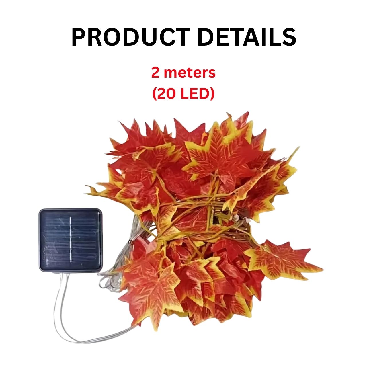 Solar LED string light with autumn leaves, MapleLeaf - Image 7