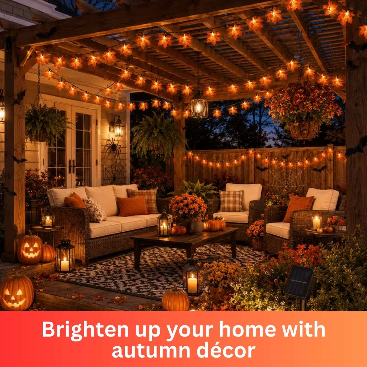 Solar LED string light with autumn leaves, MapleLeaf - Image 8