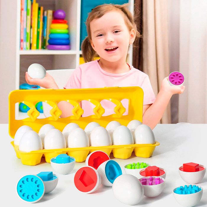 MatchingEggs, didactic toy - set with box and 12 eggs - Image 6