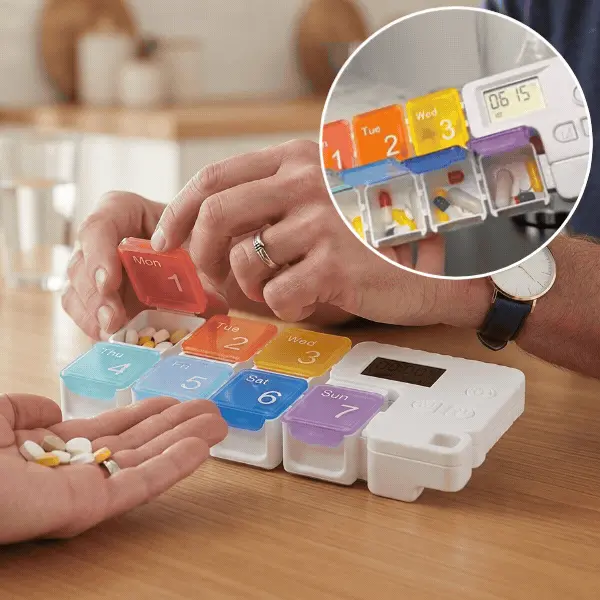 Electronic pill organizer with reminder, MediReminder - Image 1