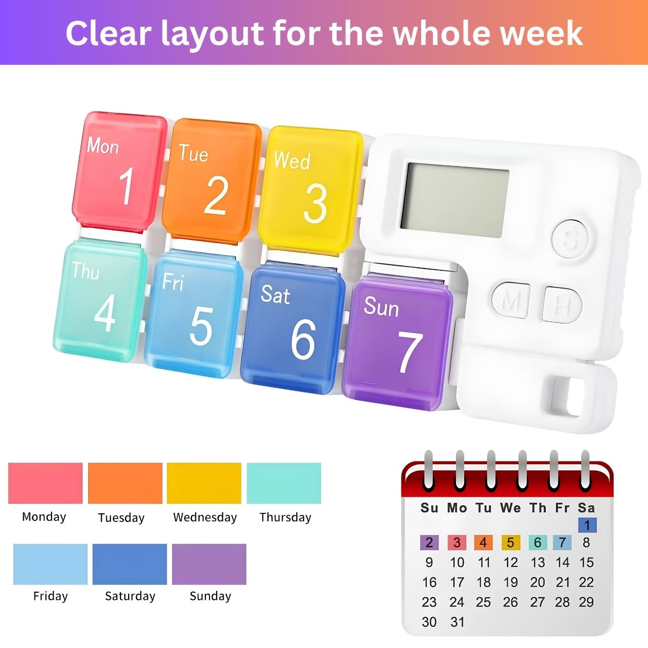 Electronic pill organizer with reminder, MediReminder - Image 5