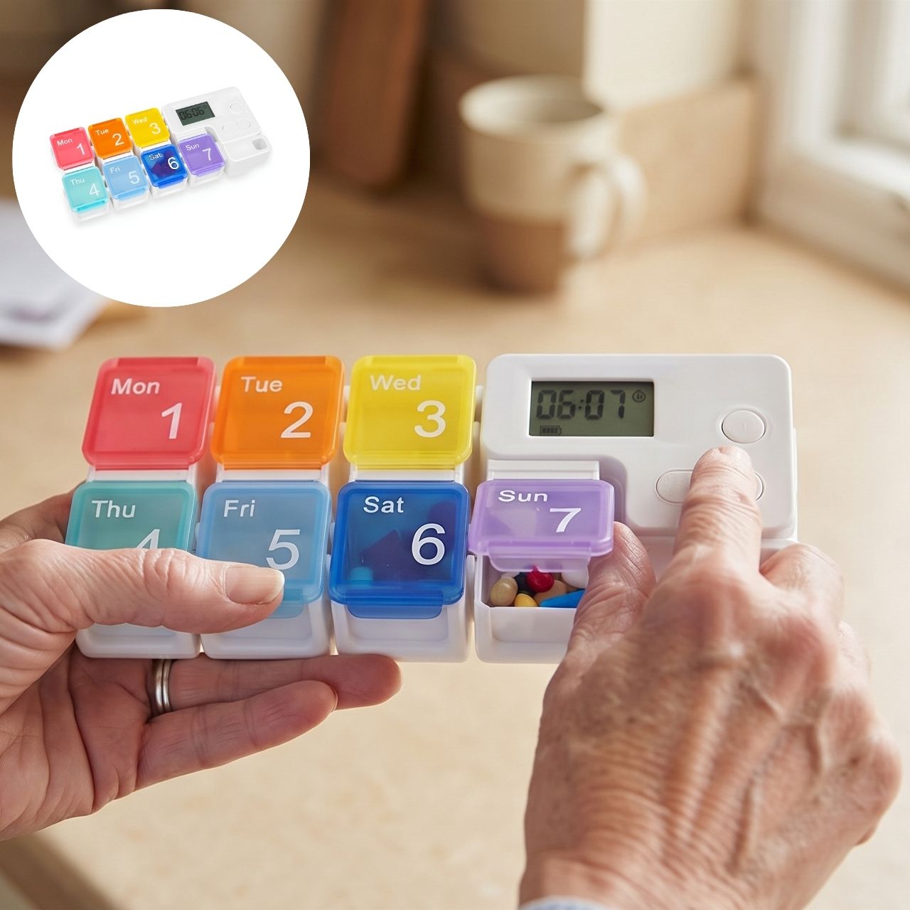 Electronic pill organizer with reminder, MediReminder - Image 7