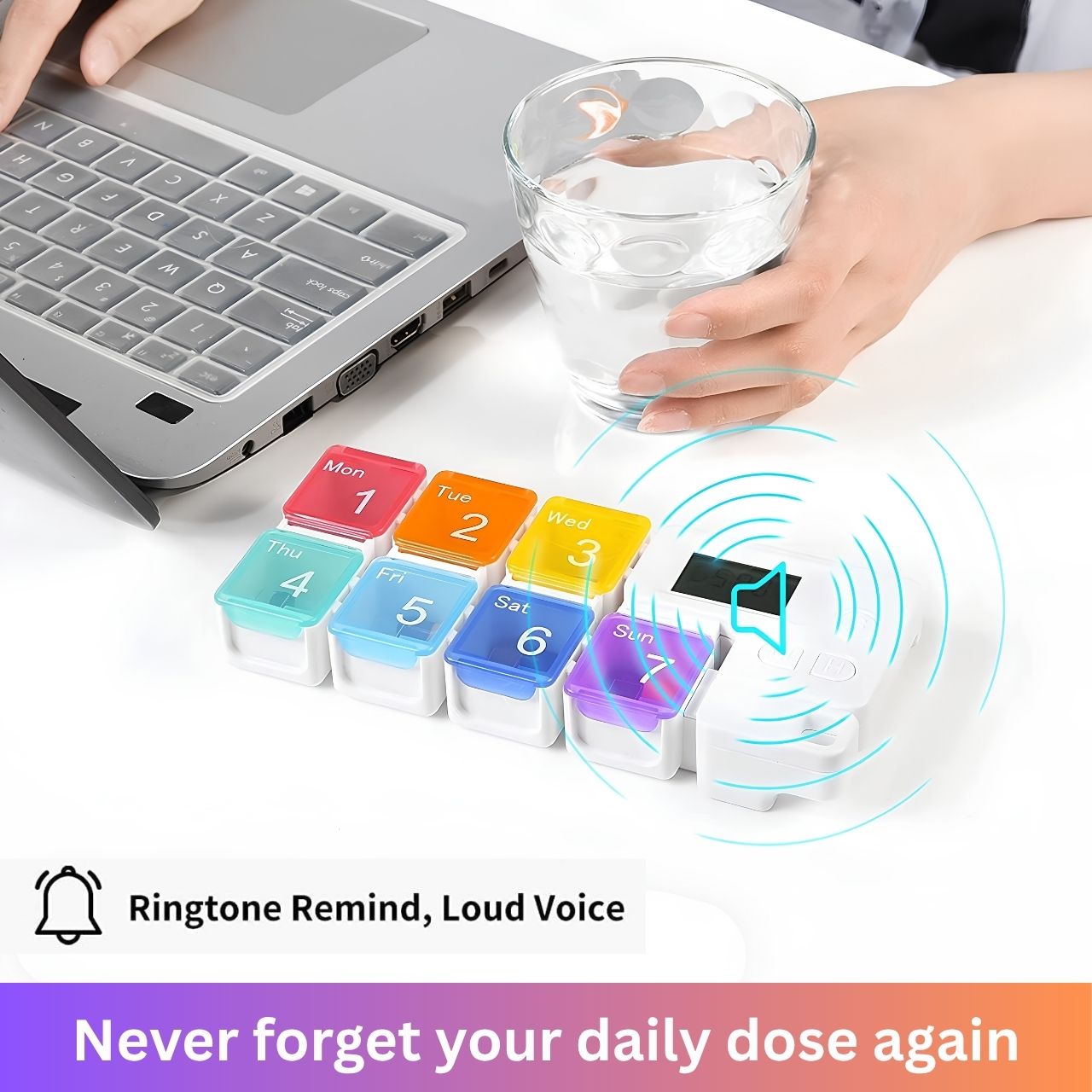 Electronic pill organizer with reminder, MediReminder - Image 10