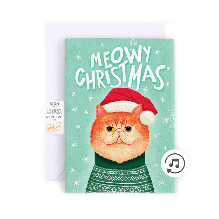 MeowCard, a fun sound Christmas card with a cat - Image 1