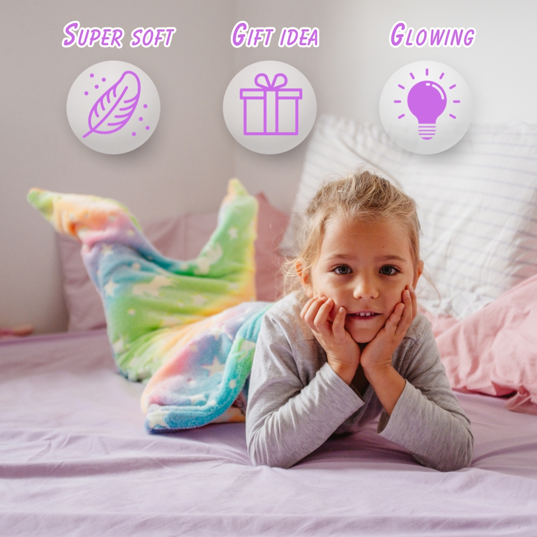 MermaidBlanket, mermaid tail kid blanket - Image 3