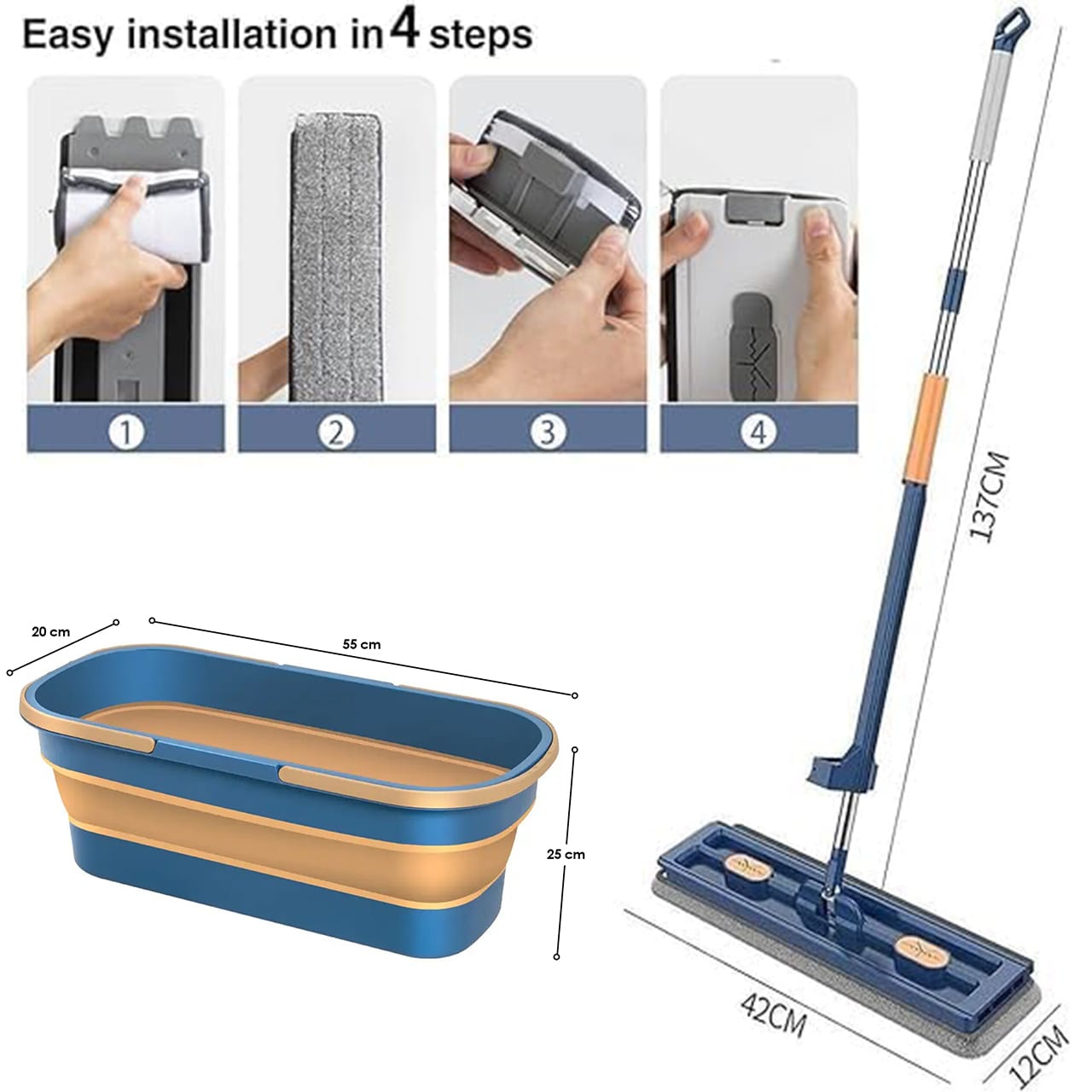 MopBundle, 360° cleaning tool and foldable bucket for easy cleaning - Image 3