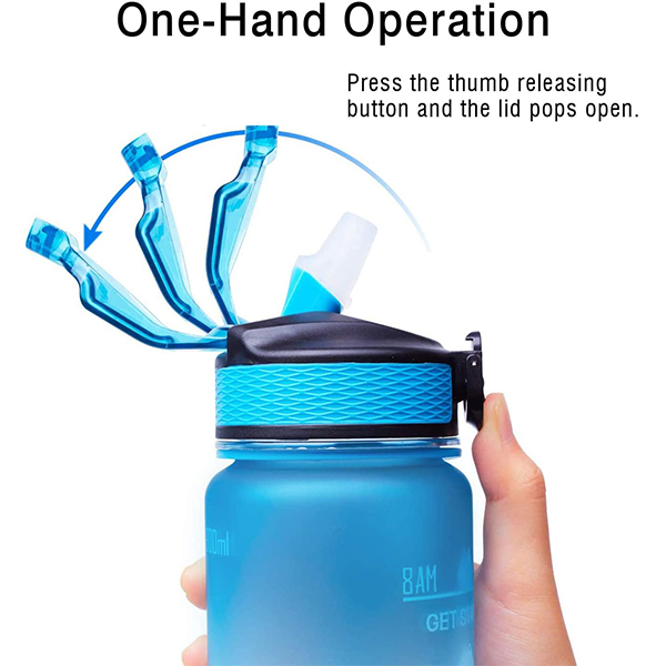 MotivationalBottle, water bottle with motivational verses and time stamps (1000 ml) - Image 3