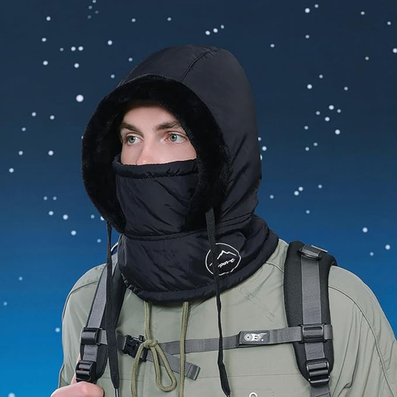 MuffHat, winter cap with scarf and mask - Image 9