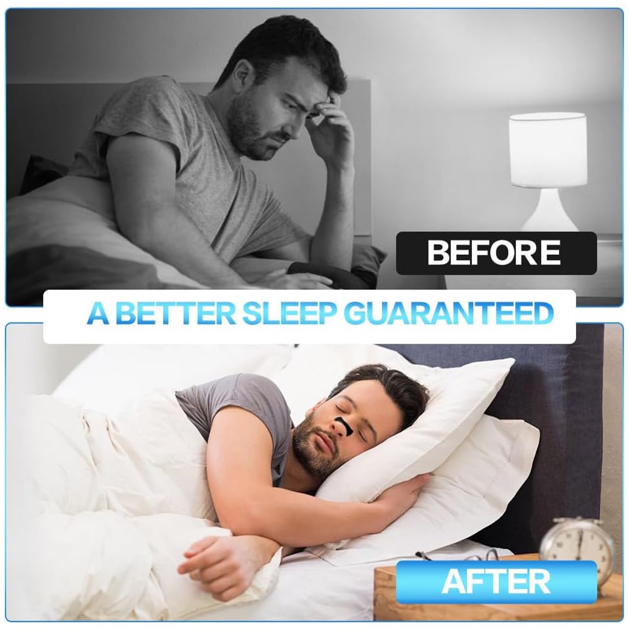 The nasal dilator makes it easier for air to enter when breathing, which in turn helps to eliminate snoring.