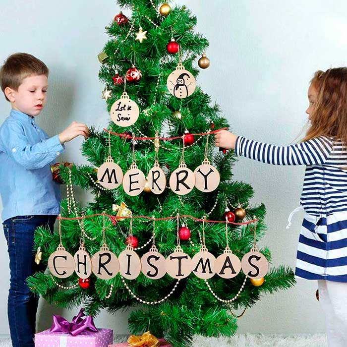 Ornaments, wooden Christmas ornaments that you create yourself (30 pieces) - Image 9
