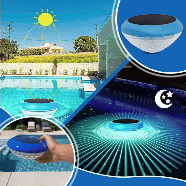 Solar light for swimming pool or pond, POOLSOLAR - video