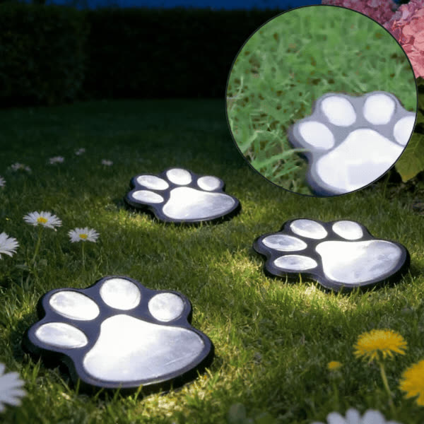 Paw-shaped solar LED lights, Paws - video