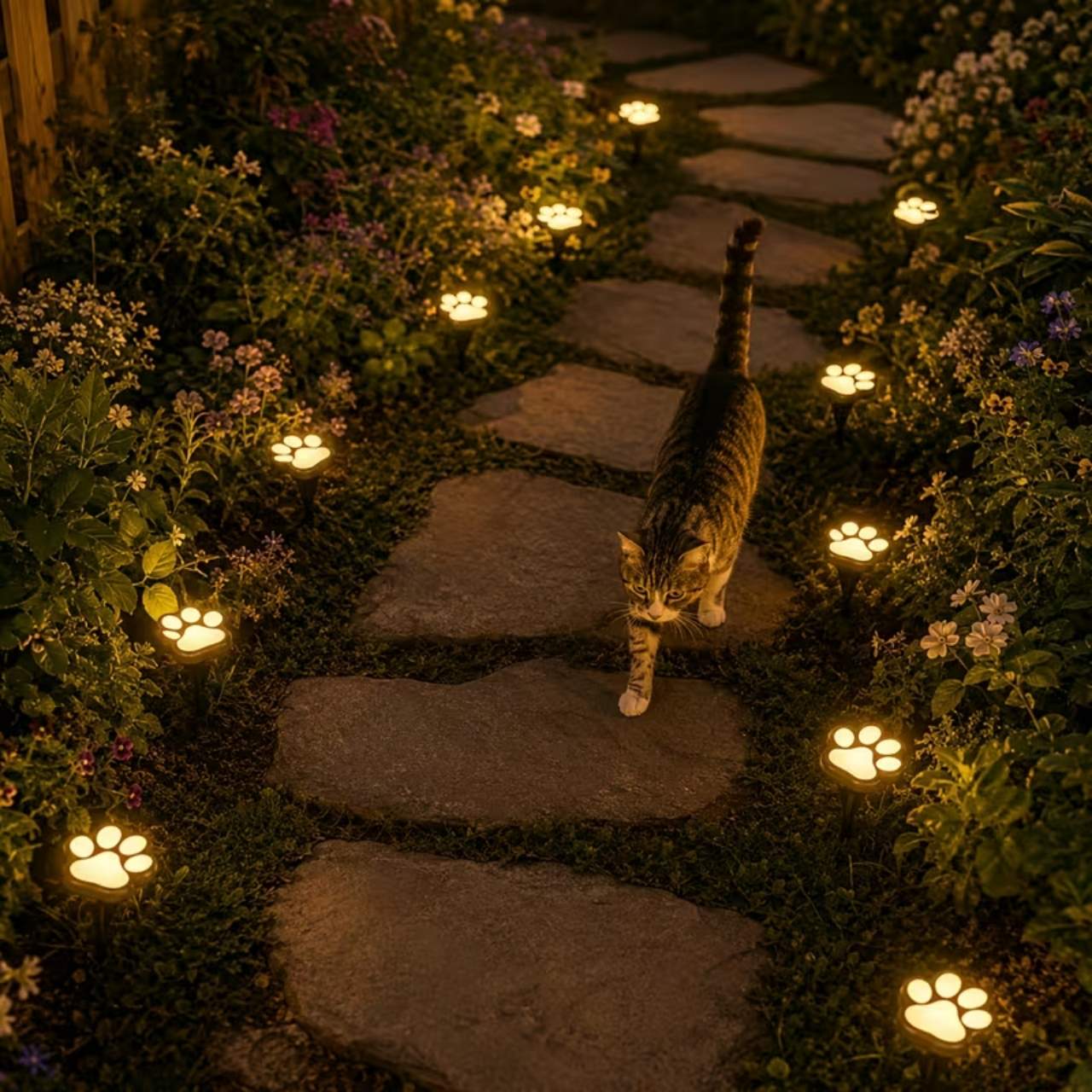 Paw-shaped solar LED lights, Paws - Image 11