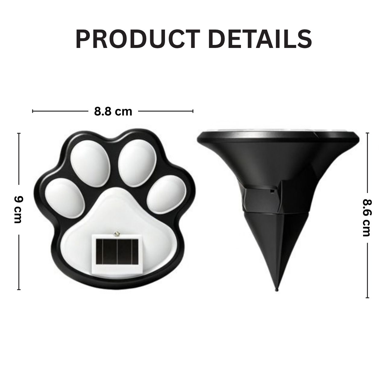 Paw-shaped solar LED lights, Paws - Image 5