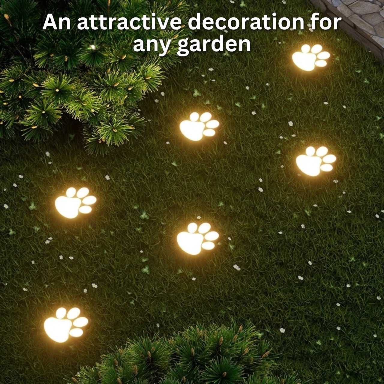Paw-shaped solar LED lights, Paws - Image 6