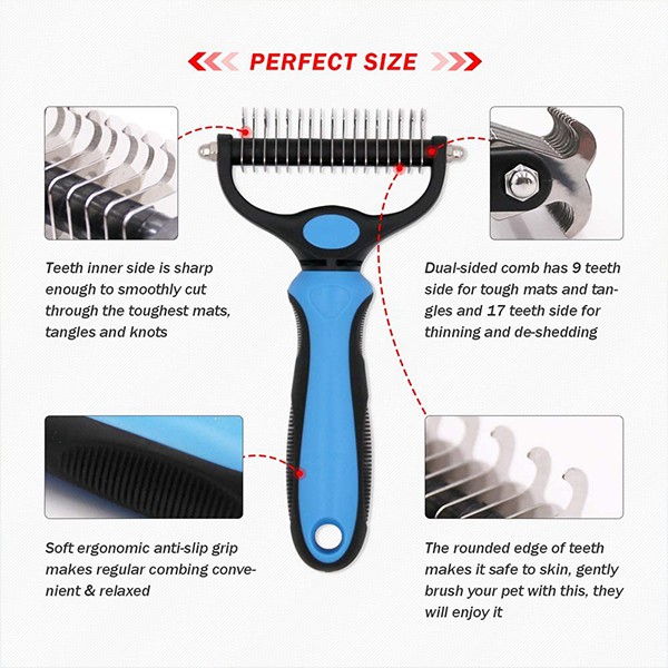PetTangler, double-sided brush for removing hair and undercoat - Image 7