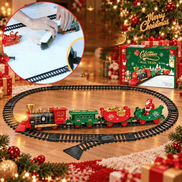 Battery-Powered Christmas Train, RailTrain - video
