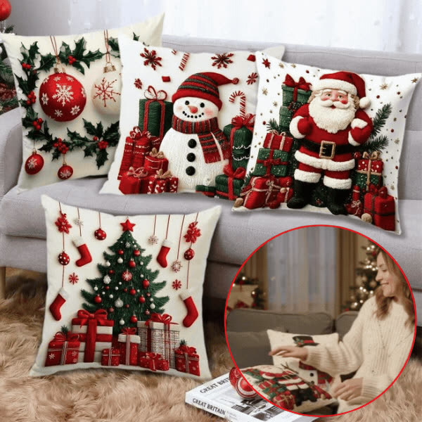 Christmas cushion covers (4 pieces), RedXmass - video