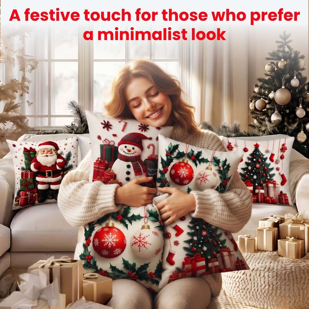 Christmas cushion covers (4 pieces), RedXmass - Image 7