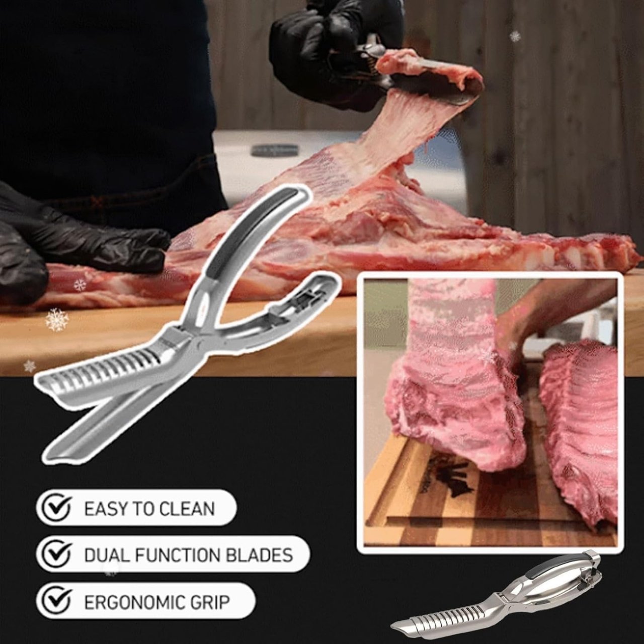 RibRemover, rib membrane removal tool with cleaning brush included - Image 9