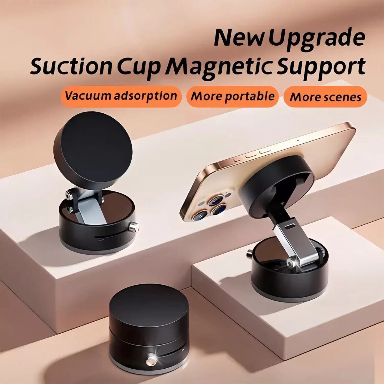 RingMag, universally adjustable magnetic phone holder with vacuum suction cup - Image 4