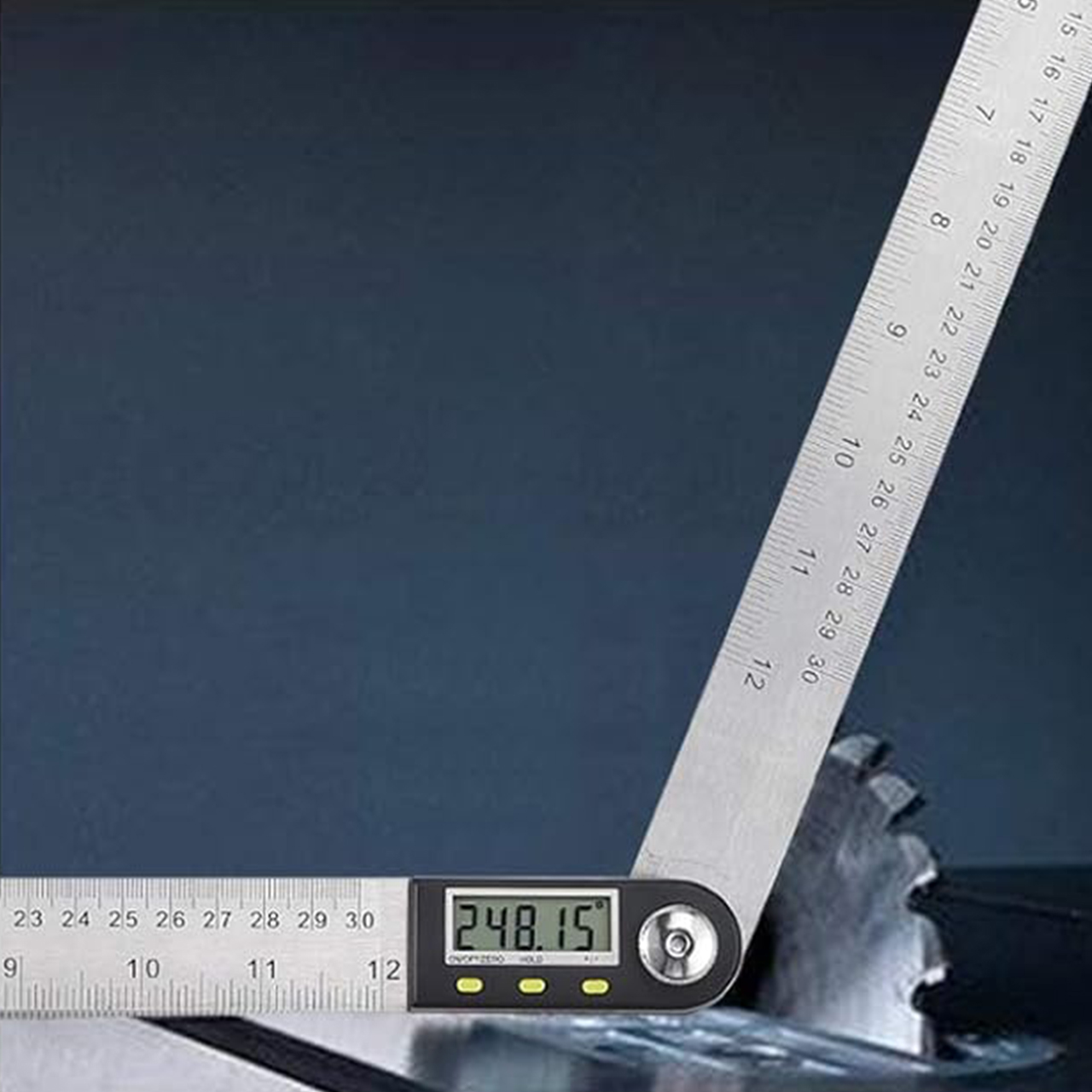 The angle ruler is made of stainless steel!