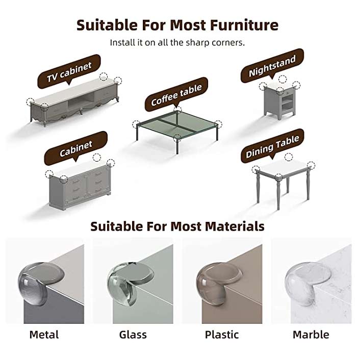 The transparent colour looks great on any furniture.