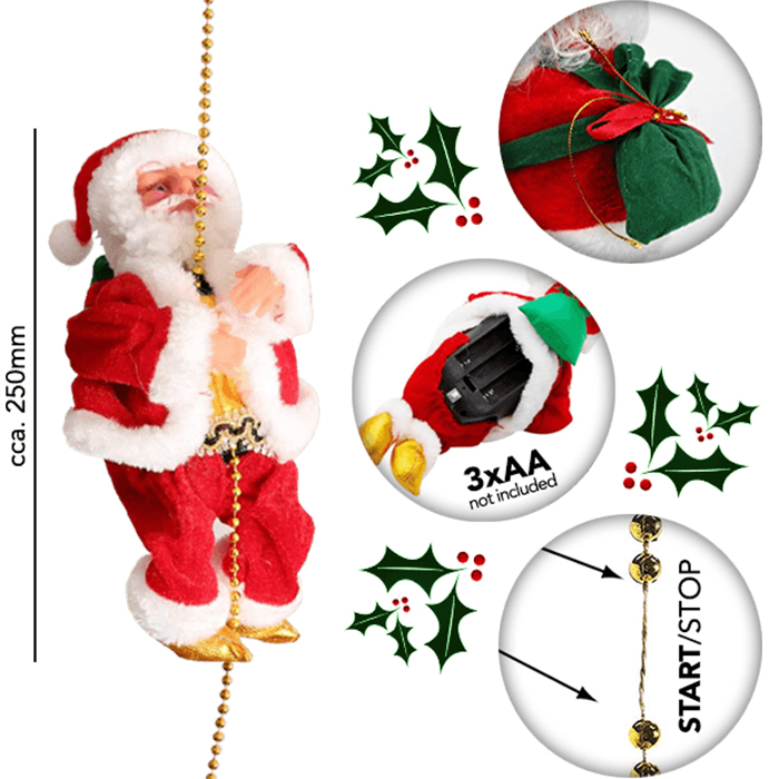 SantaStar, Santa Claus, playing music and climbing a rope - Image 6