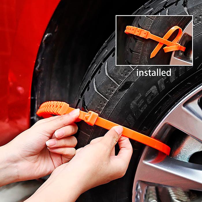 A must-have in your car, because you never know when you'll be surprised by snow or a very muddy road!