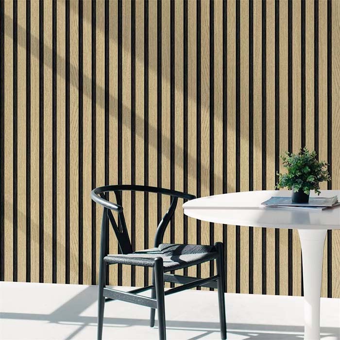 SlatWall, self-adhesive sticker with natural wood look (300 x 45 cm) - Image 1