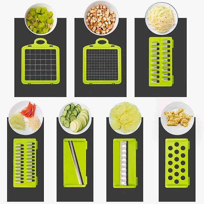 Slicy, vegetable and fruit slicer with 7 different blades - Image 3