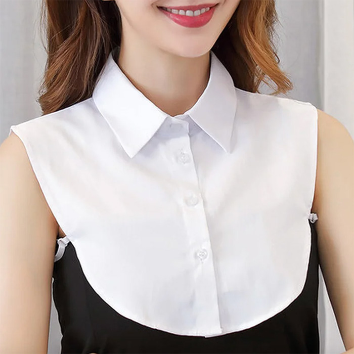 TopCollar, women's shirt collar (black and white) - Image 2
