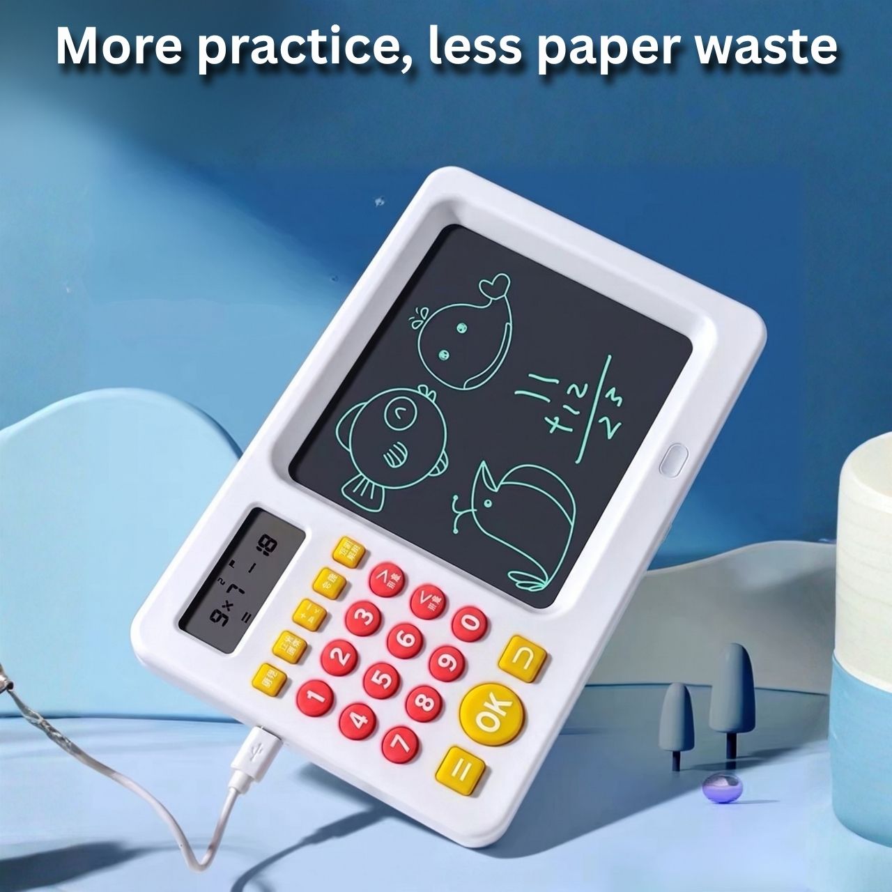 2-in-1 learning tablet with calculator for children, TrainMath - Image 2