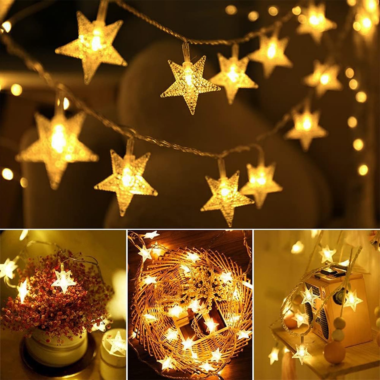 Twinkles, light chain with star-shaped lights (6 m) - Image 5