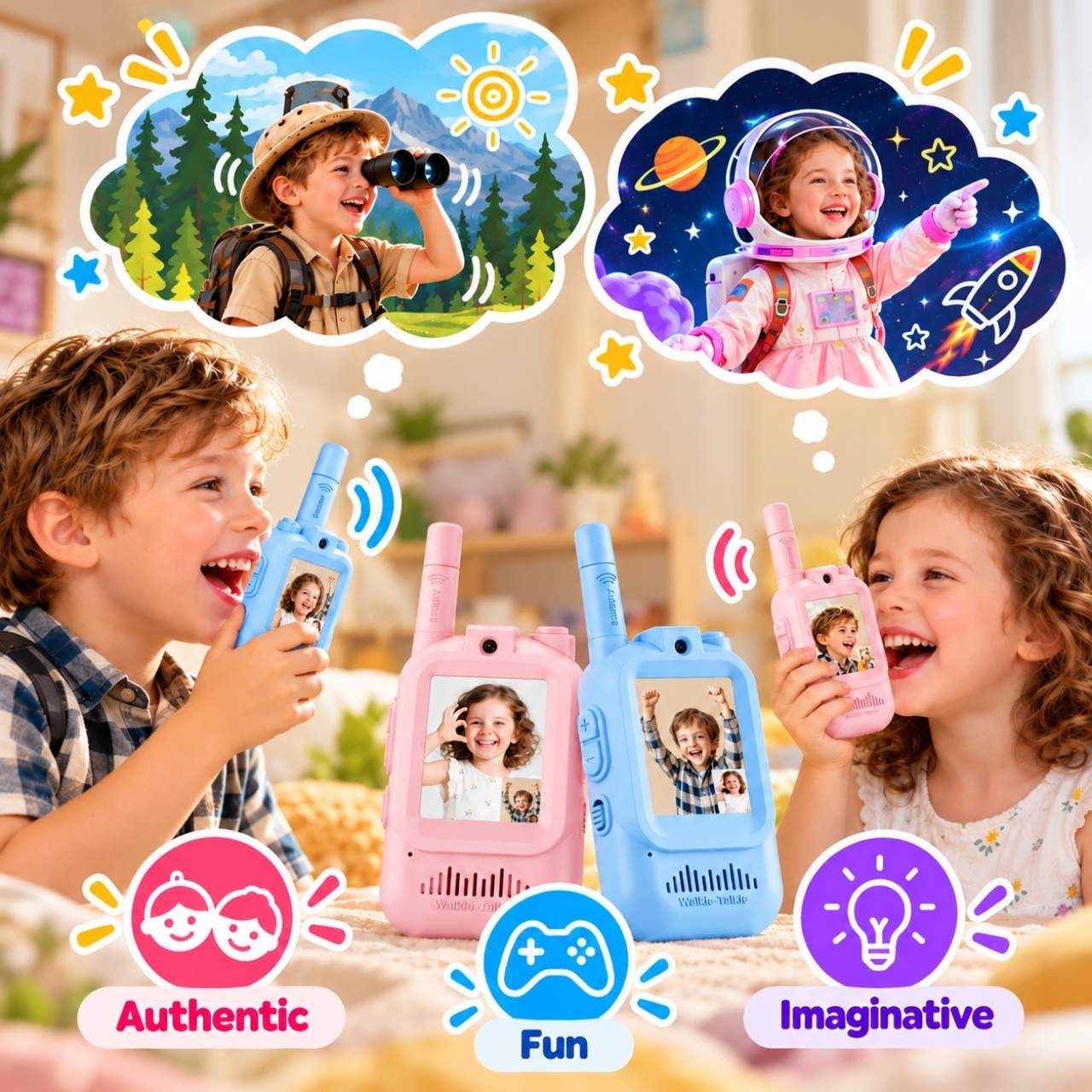 Children’s walkie-talkies with screens (2 pieces), VideoTalkie - Image 2