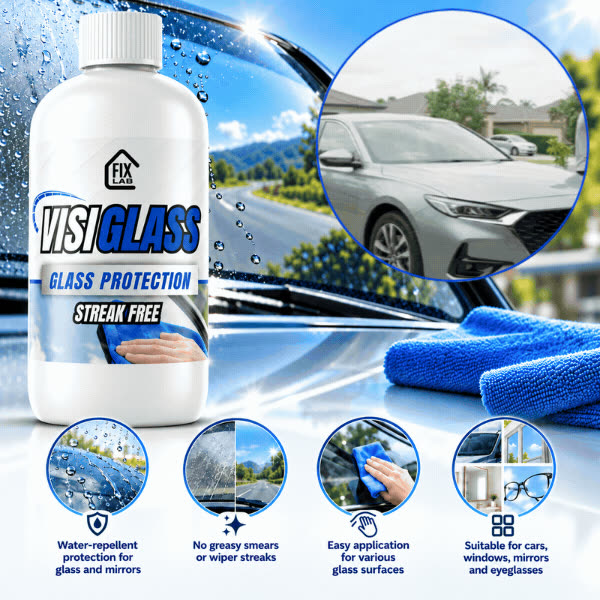 Car glass cleaner and protector, VisiGlass - video