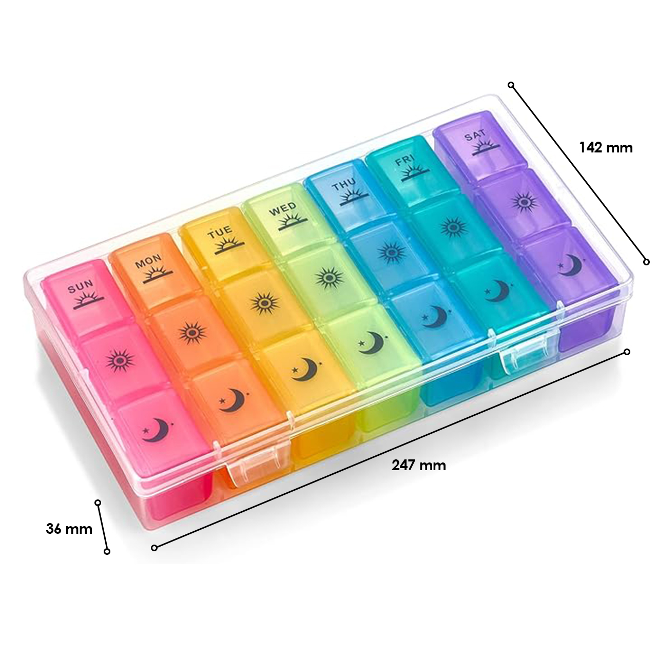 WeeklyBox, organiser for pills, food supplements or vitamins - Image 8